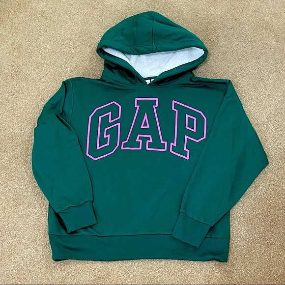 GAP Tops Nwt Gap Womens Green Hooded Sweatshirt Hoodie Large L